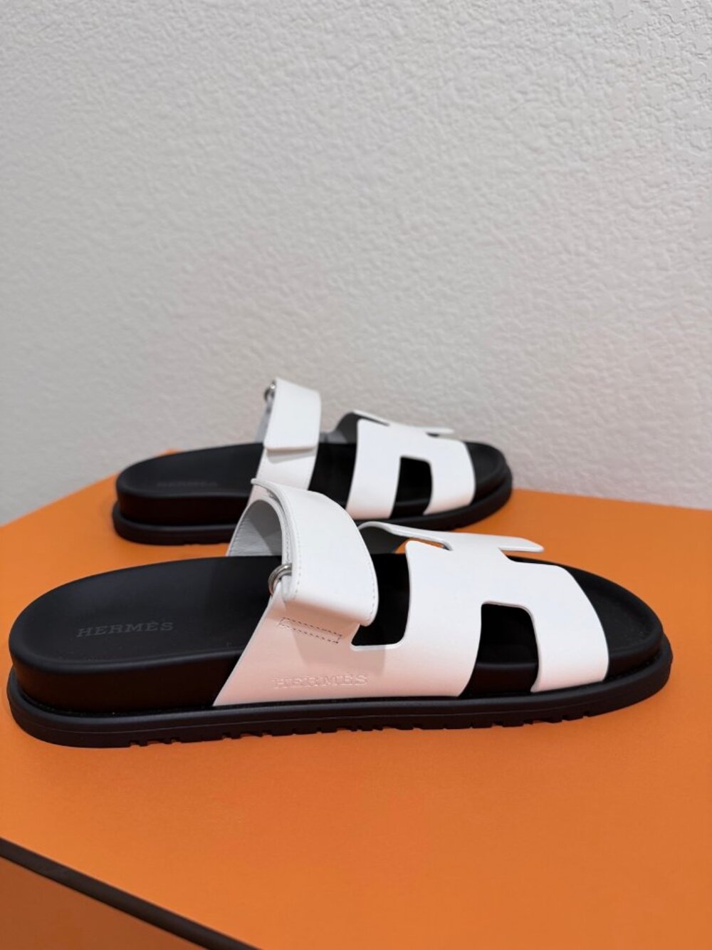 Hermès Chypre Sandal White Women's EU 37 2025 New with Box